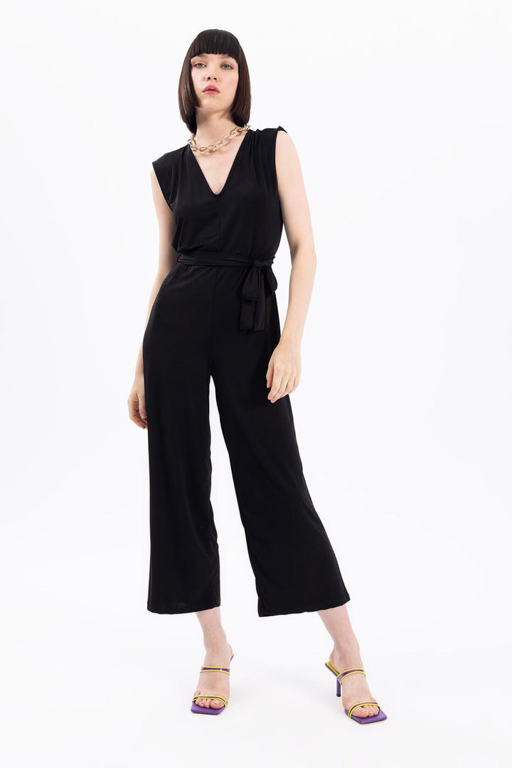 BSL Women V-neck Sleeveless Jumpsuit - Bastia
