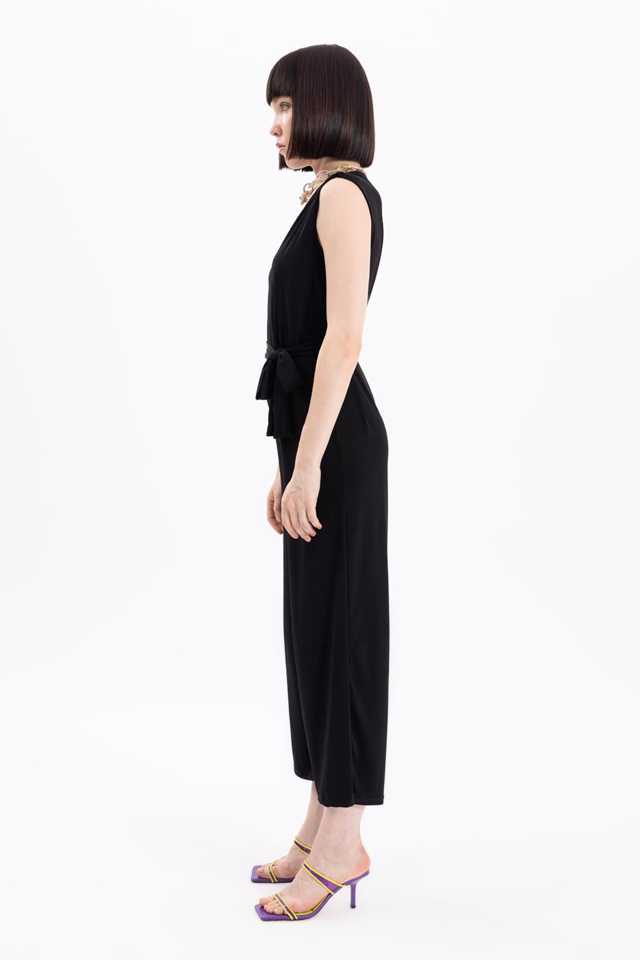 BSL Women V-neck Sleeveless Jumpsuit - Bastia