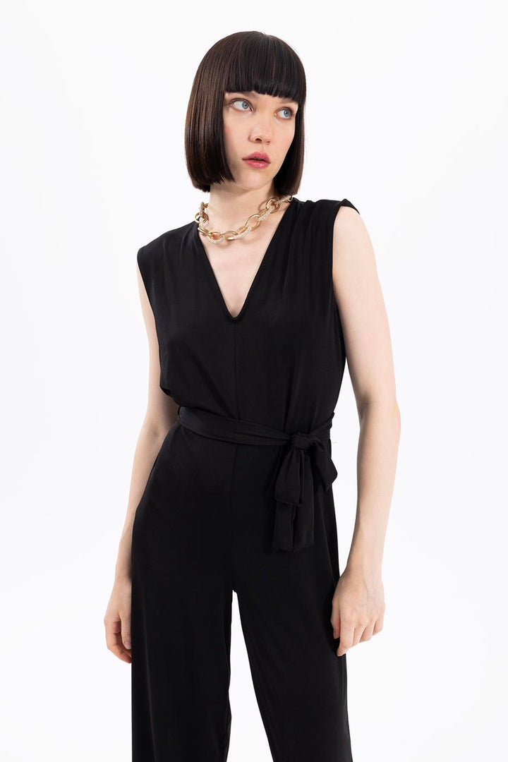BSL Women V-neck Sleeveless Jumpsuit - Bastia