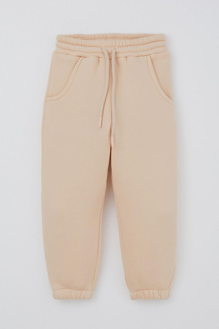 BRE Valorya Girl's Tracksuit with Cute Bear Pattern, 2-5 Years, Cream - Poti