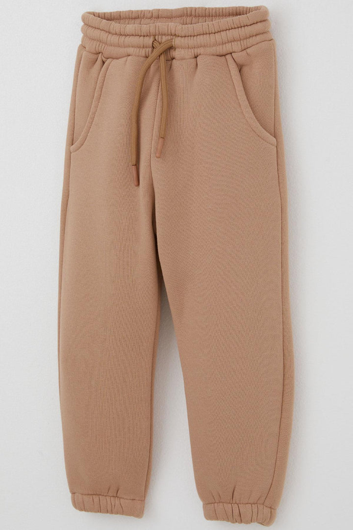 BRE Valorya Girl's Tracksuit with Cute Bear Pattern, 2-5 Years, Brown - Marietta