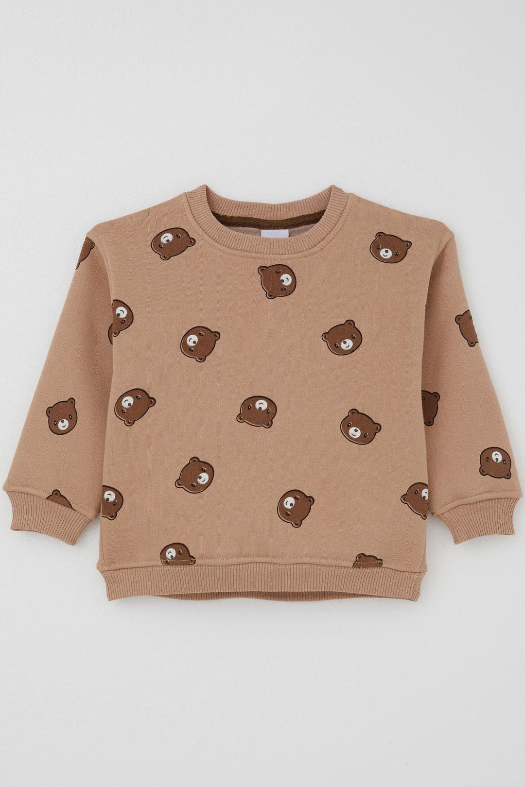 BRE Valorya Girl's Tracksuit with Cute Bear Pattern, 2-5 Years, Brown - Marietta