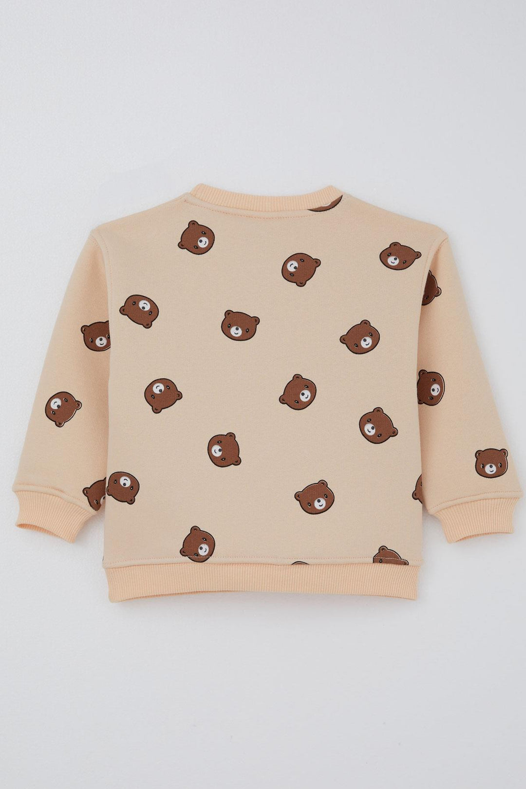 BRE Valorya Girl's Tracksuit with Cute Bear Pattern, 2-5 Years, Cream - Poti