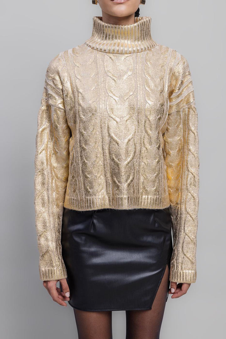 BSL Women Gilded Print High Neck Pullover - Wentzville