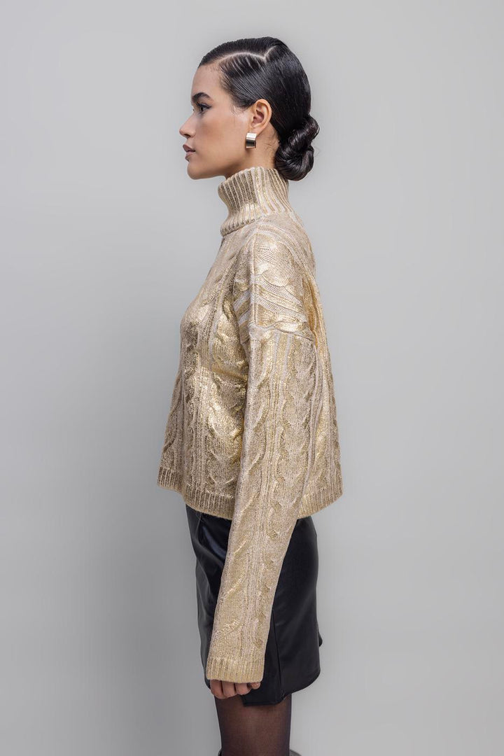 BSL Women Gilded Print High Neck Pullover - Wentzville