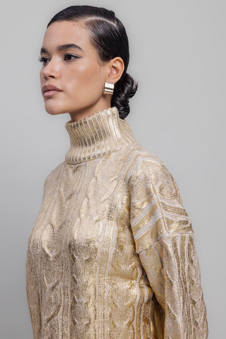 BSL Women Gilded Print High Neck Pullover - Wentzville