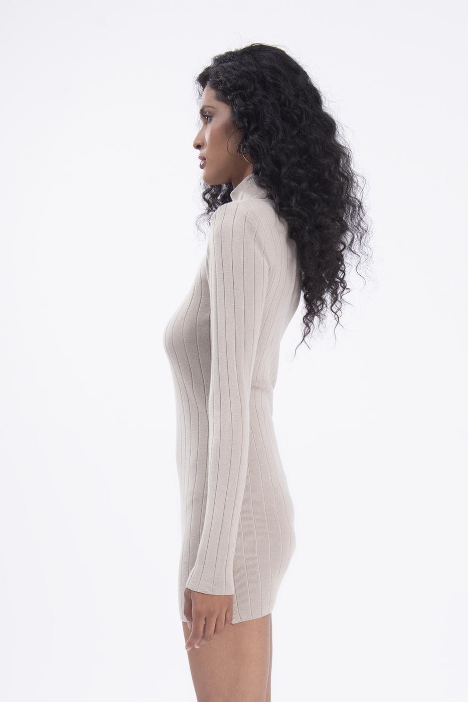 BSL Women Padded shoulder knitted mini dress - Francisco I. Madero