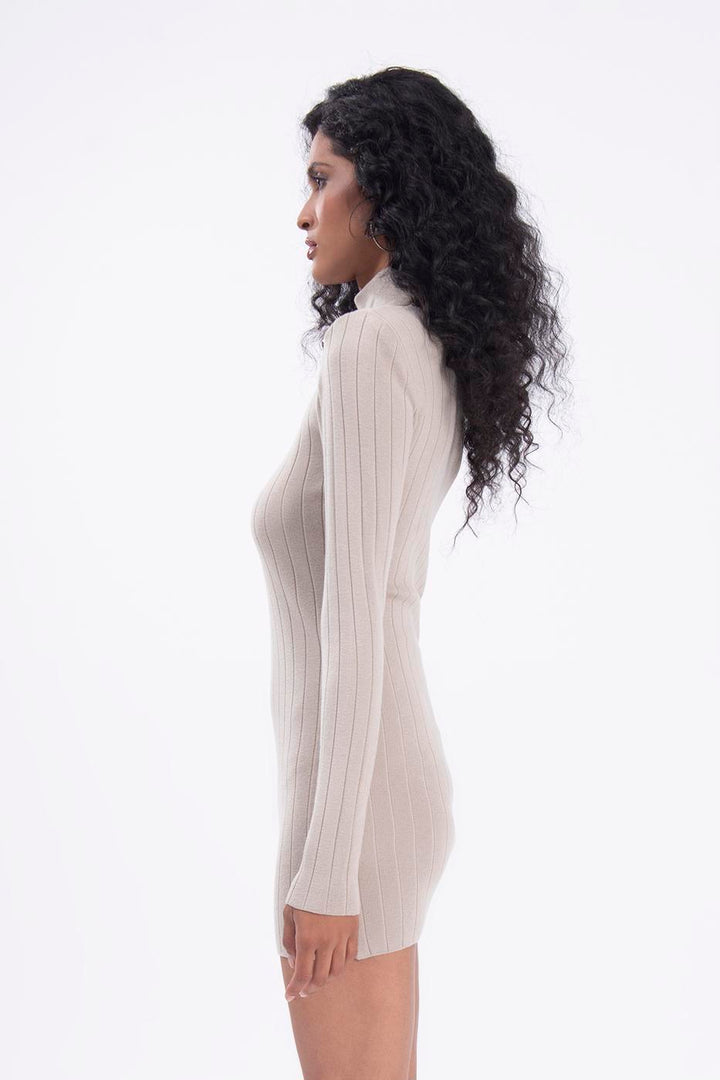 BSL Women Padded shoulder knitted mini dress - Francisco I. Madero