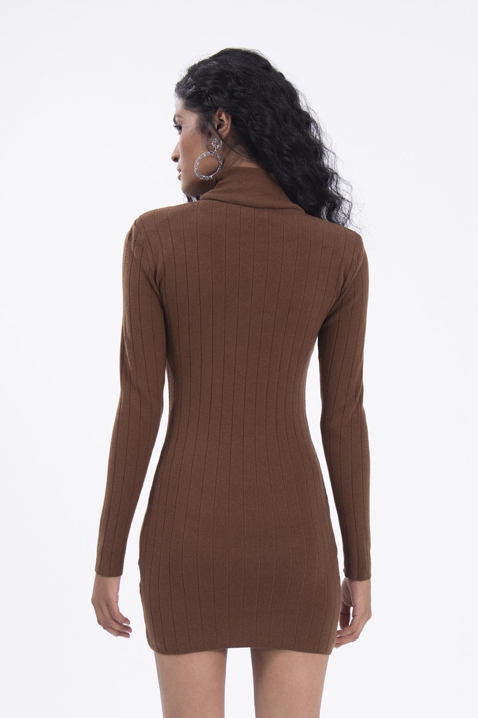 BSL Women Padded shoulder knitted mini dress - Comitán