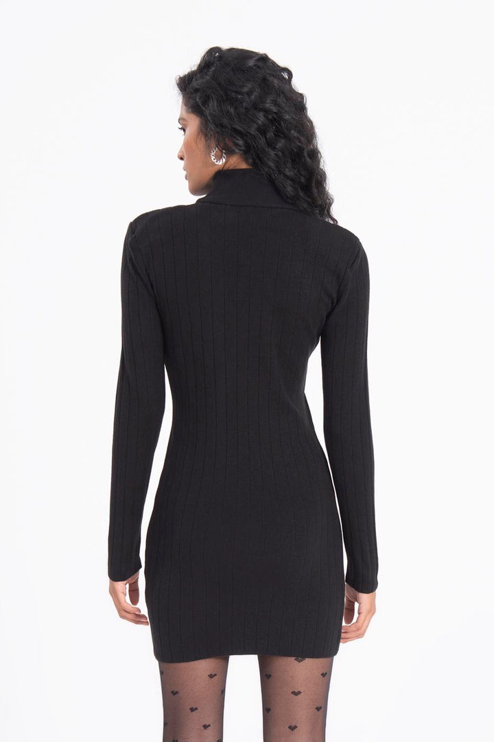 BSL Women Padded shoulder knitted mini dress - Canton