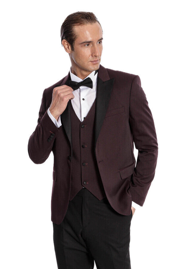 WSS Vested Burgundy Tuxedo  - Wismar