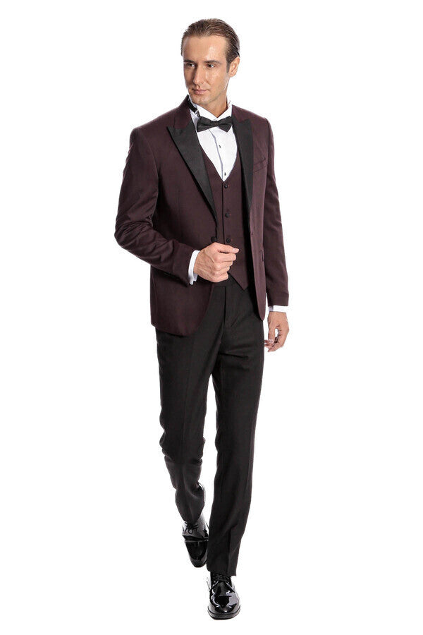 WSS Vested Burgundy Tuxedo  - Wismar