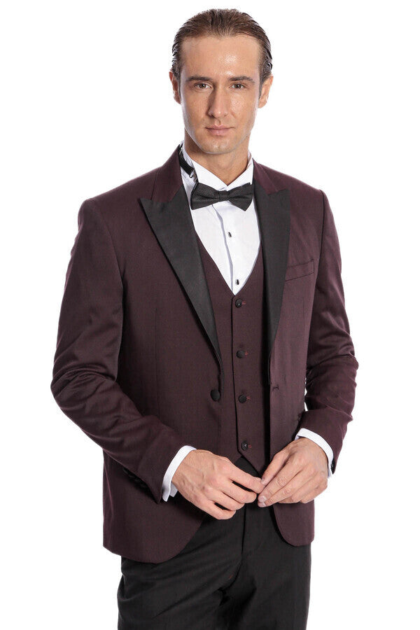 WSS Vested Burgundy Tuxedo  - Wismar