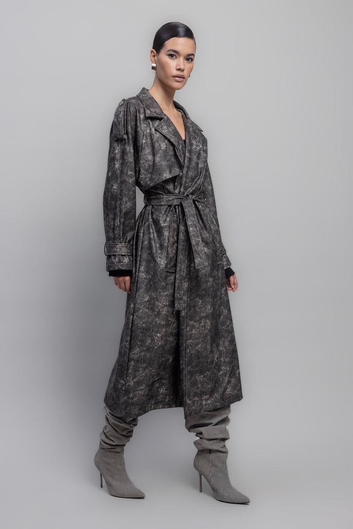 BSL Women Vintage Look Lined Trenchcoat - Chelmsford