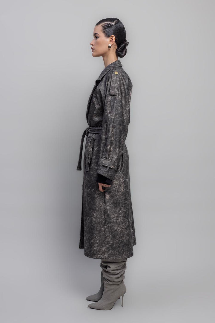 BSL Women Vintage Look Lined Trenchcoat - Chelmsford