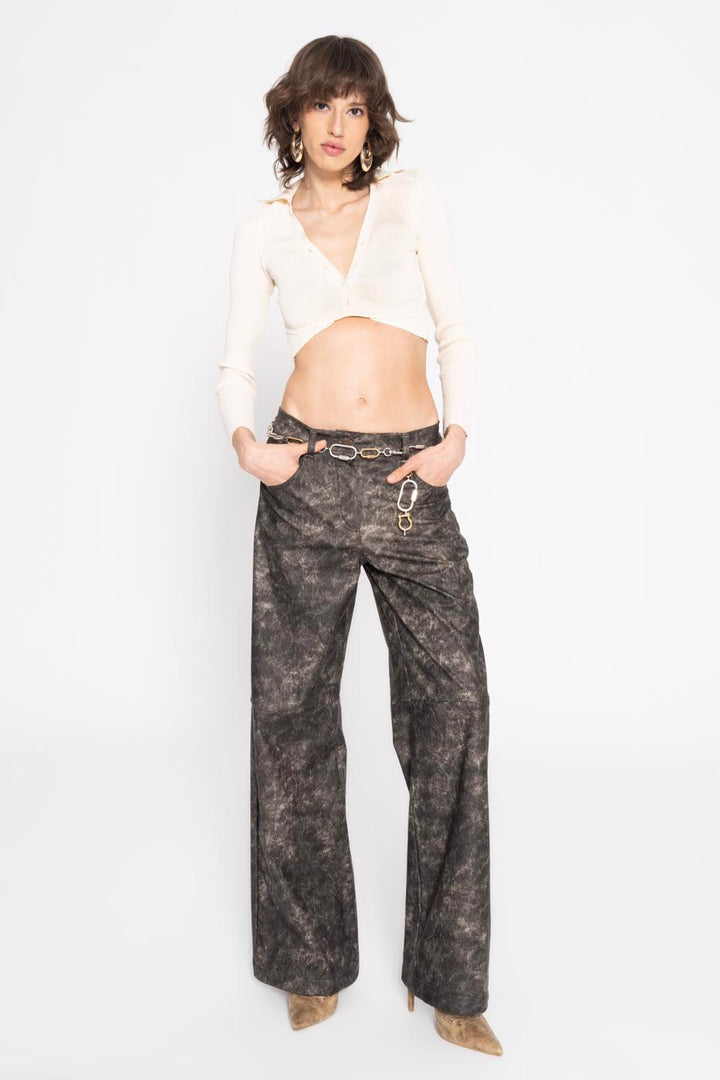 BSL Women Vintage Look Straight Cut Pants - Kehl