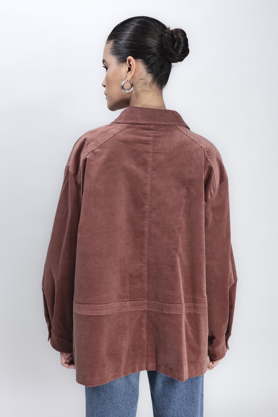 BSL Women Vintage Suede Looking Coat - Fasano