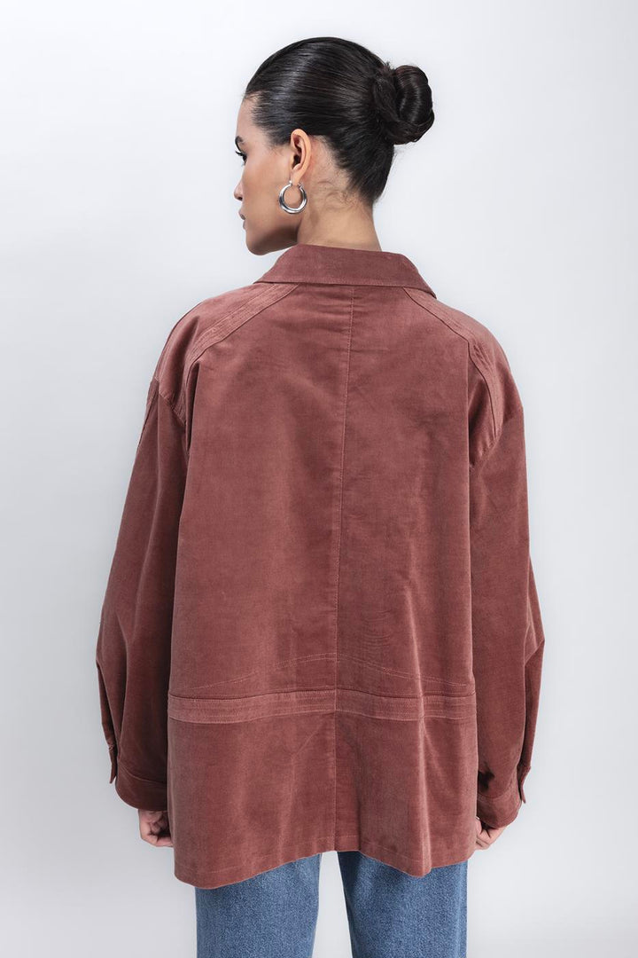 BSL Women Vintage Suede Looking Coat - Fasano