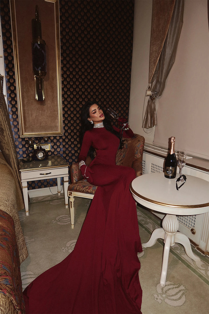 EYY Women Cherry Rotten Glove Detail Long Dress - Velbert