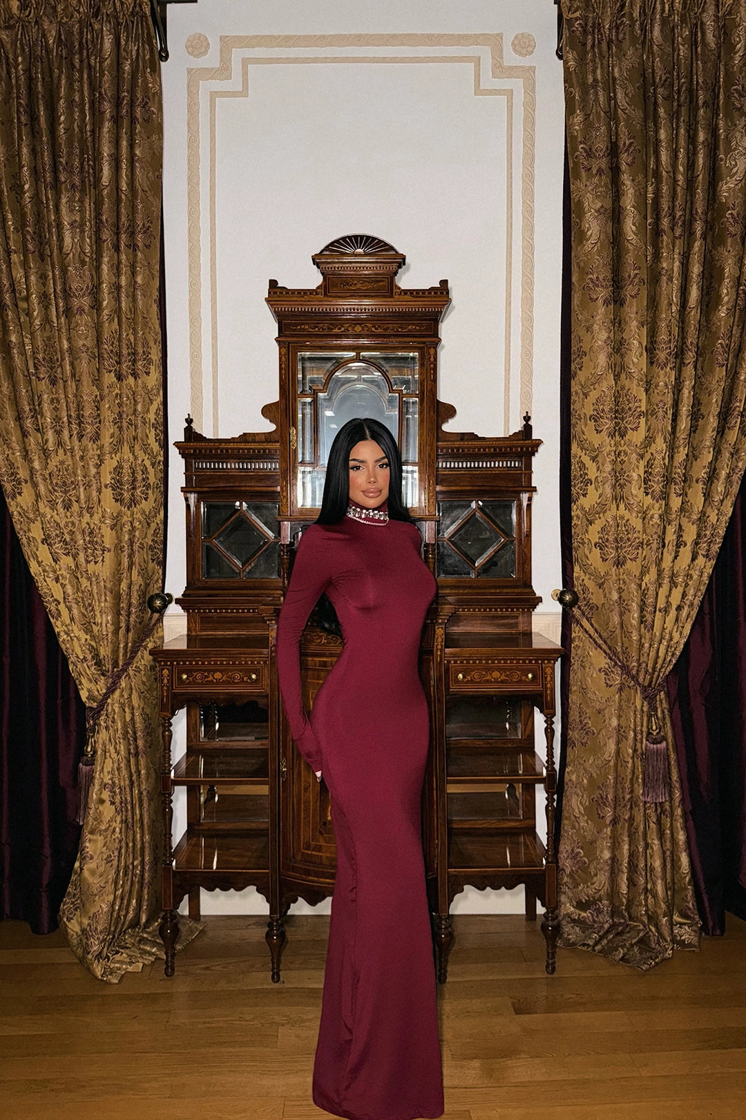 EYY Women Rotten Cherry Long Sleeve Dress - Cambridge