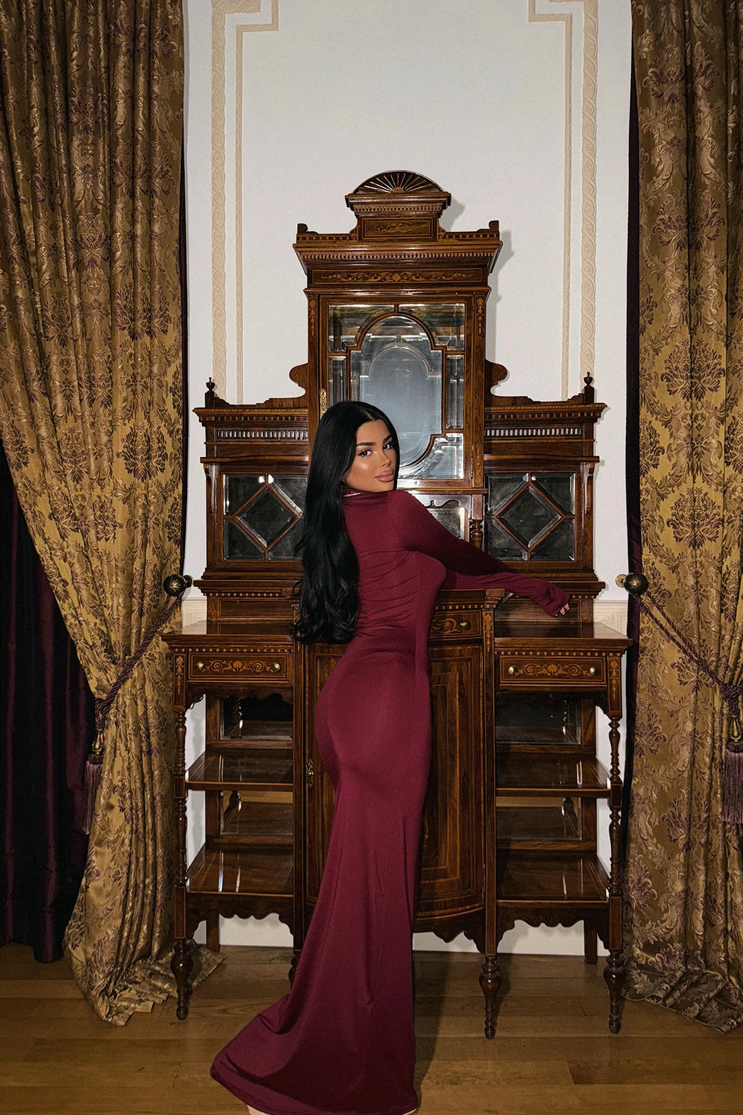 EYY Women Rotten Cherry Long Sleeve Dress - Cambridge