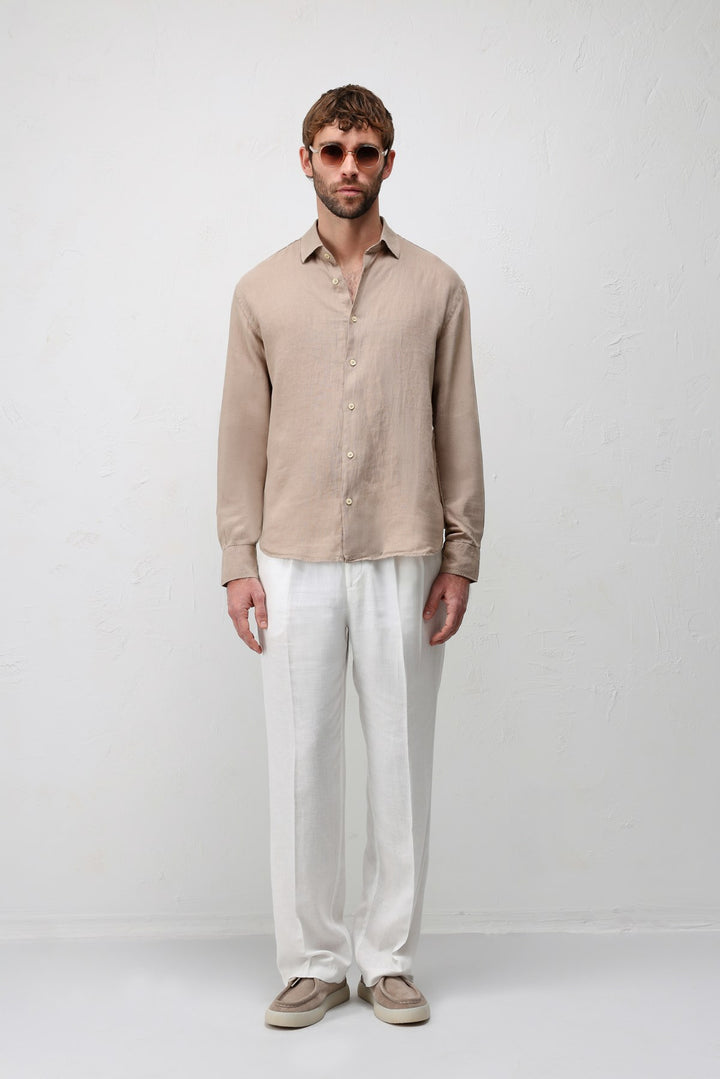 ANT Antioch Vizon 100% Keten Relax Fit Erkek Gömlek - Brooklyn