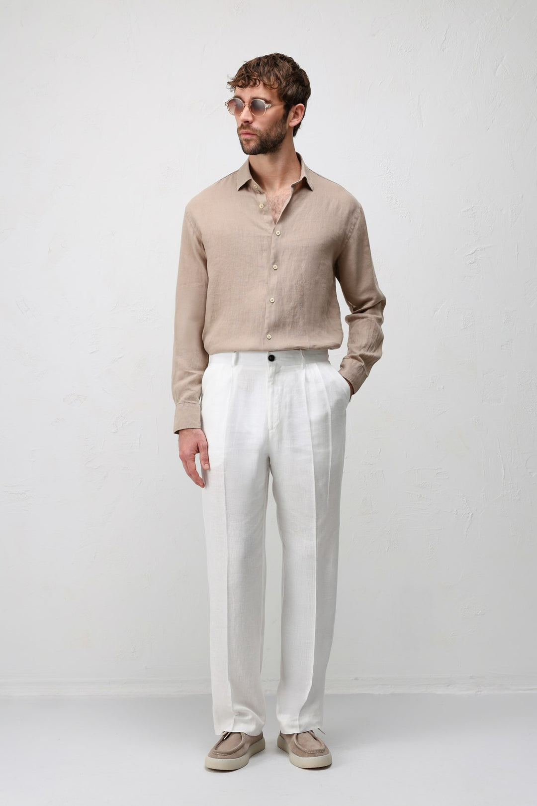 ANT Antioch Vizon 100% Keten Relax Fit Erkek Gömlek - Brooklyn