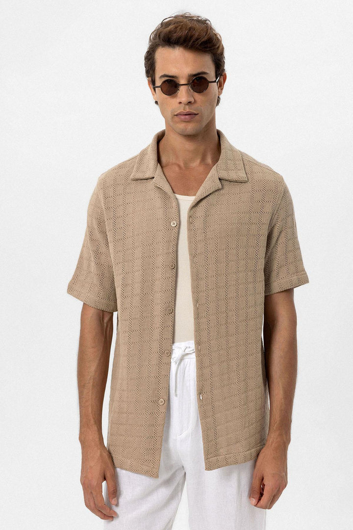 ANT Apache Collar Square Knitted Men's Shirt - Râmnicu Vâlcea