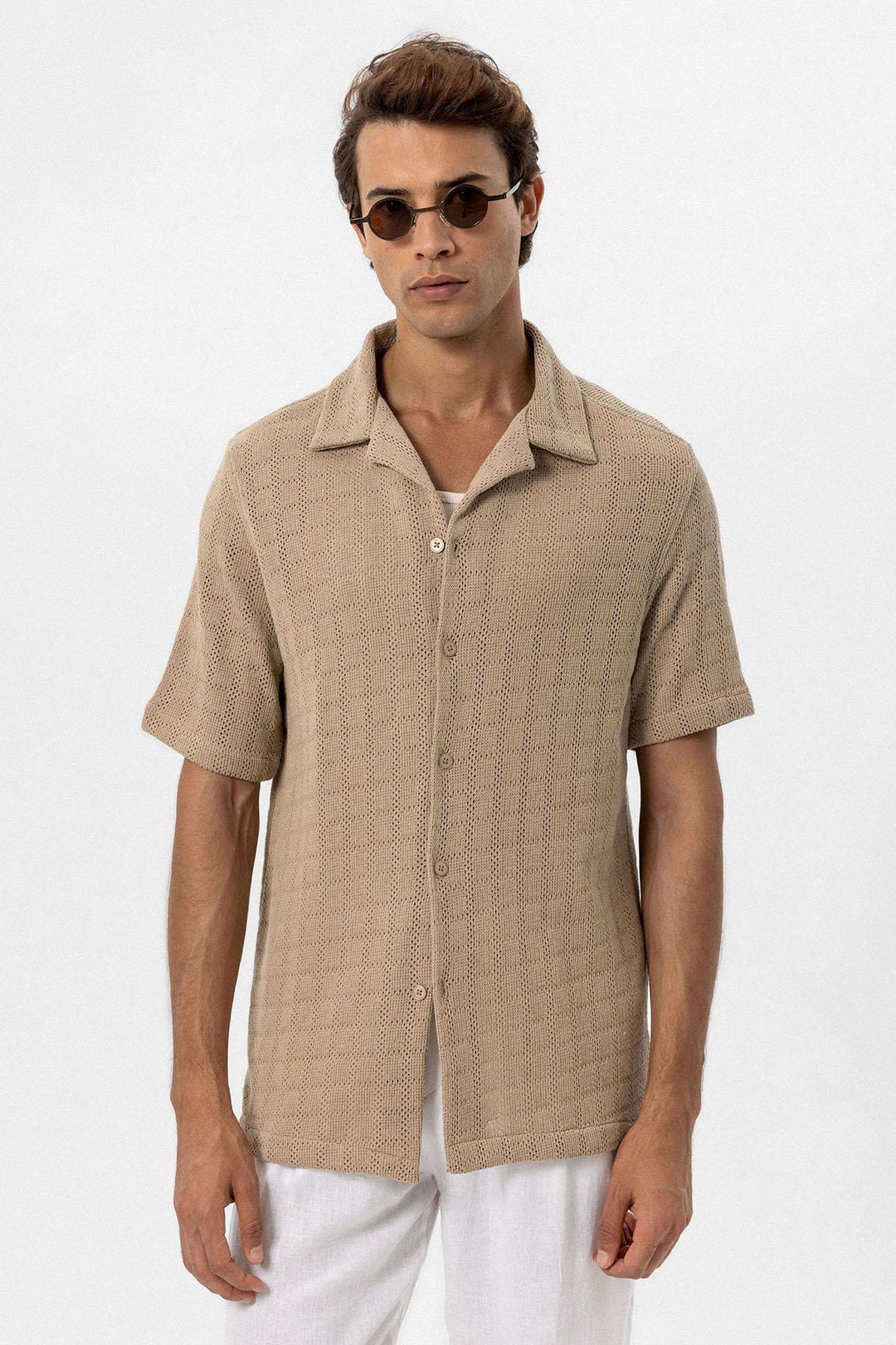 ANT Apache Collar Square Knitted Men's Shirt - Râmnicu Vâlcea