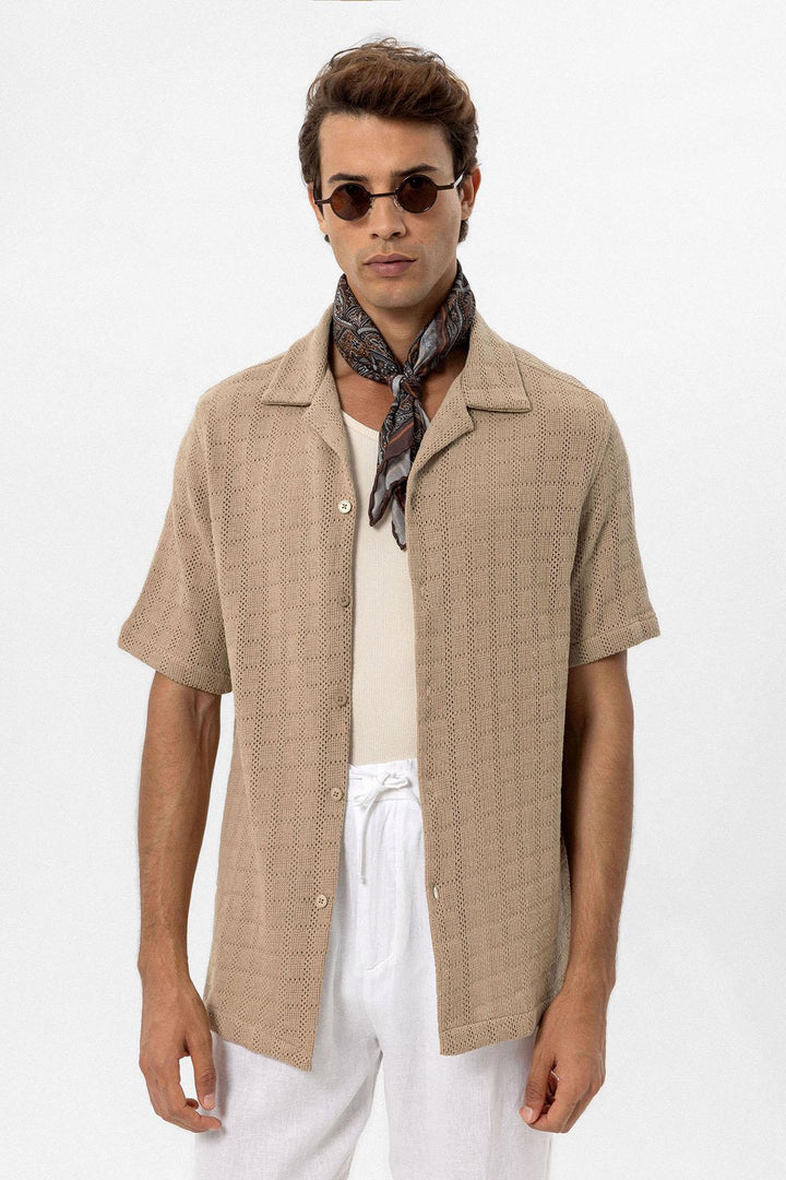 ANT Apache Collar Square Knitted Men's Shirt - Râmnicu Vâlcea