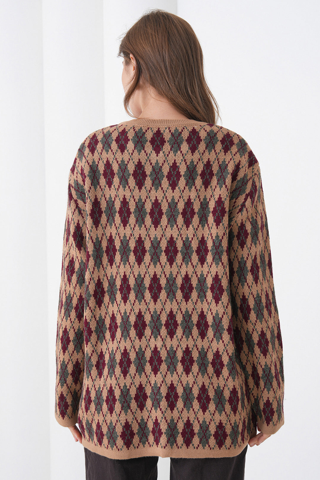 Mink Baklava Patterned Buttoned Pocketed Knit Cardigan BCHPK-251254 - Tarrasa
