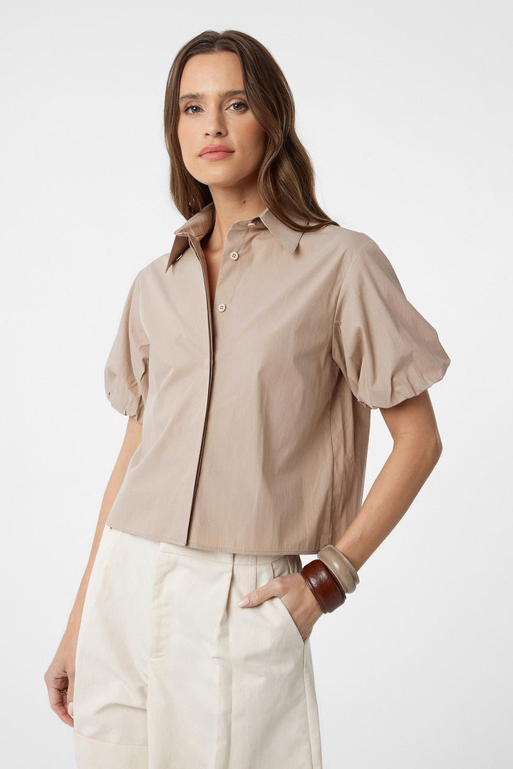 ANT Antioch Mink Balloon Sleeve Women's Shirt - Monaco