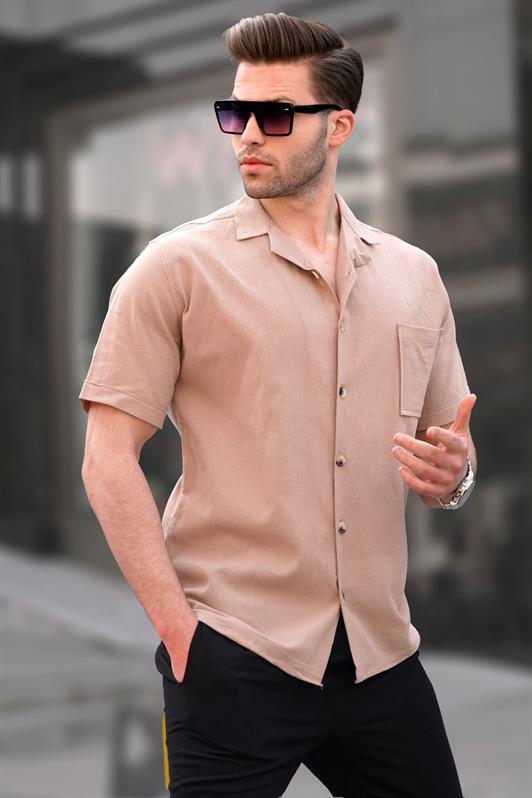 قميص رجالي MDX Mink أساسي بأكمام قصيرة 5598 - كولونيا