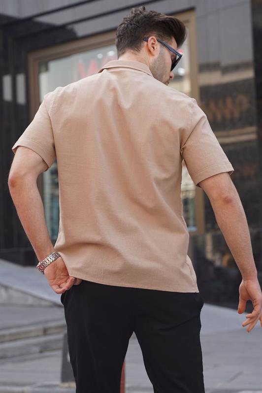 قميص رجالي MDX Mink أساسي بأكمام قصيرة 5598 - كولونيا