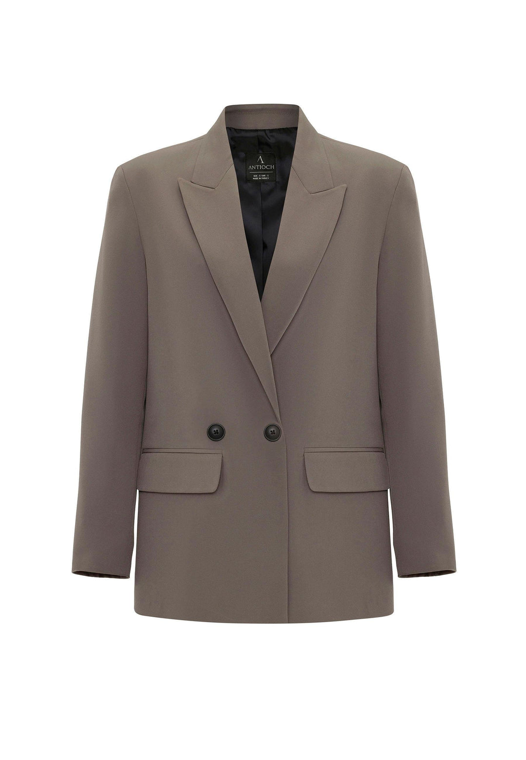 ANT Antioch Mink Women's Double-Breasted Closure Oversize Blazer Jacket - Tokyo