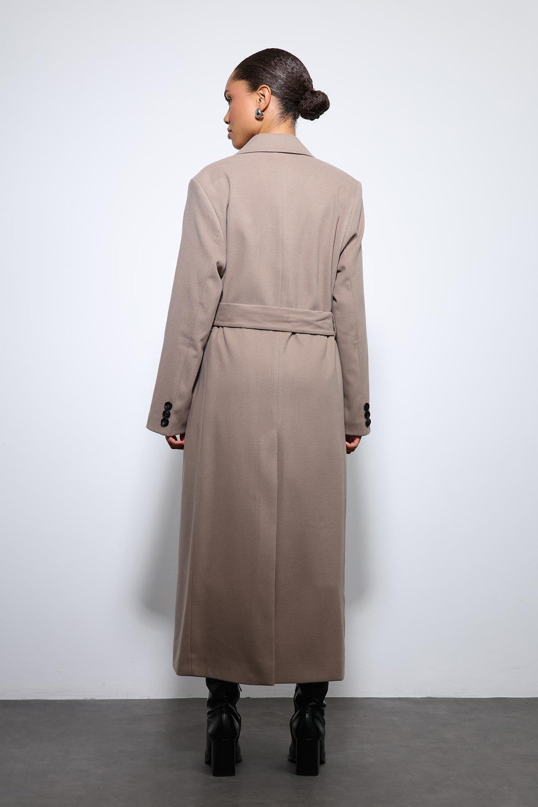 ANT Antioch Mink Women's Belted Wrap Coat - Moerdijk