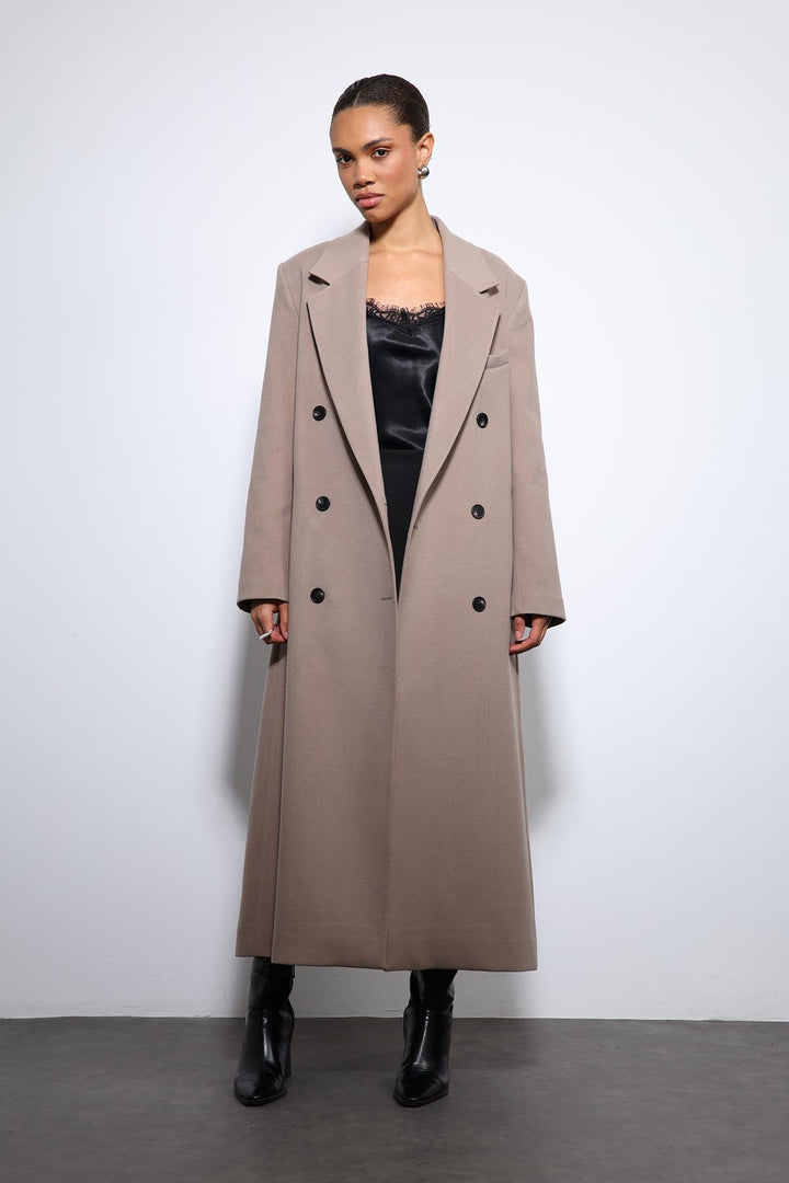 ANT Antioch Mink Women's Belted Wrap Coat - Moerdijk