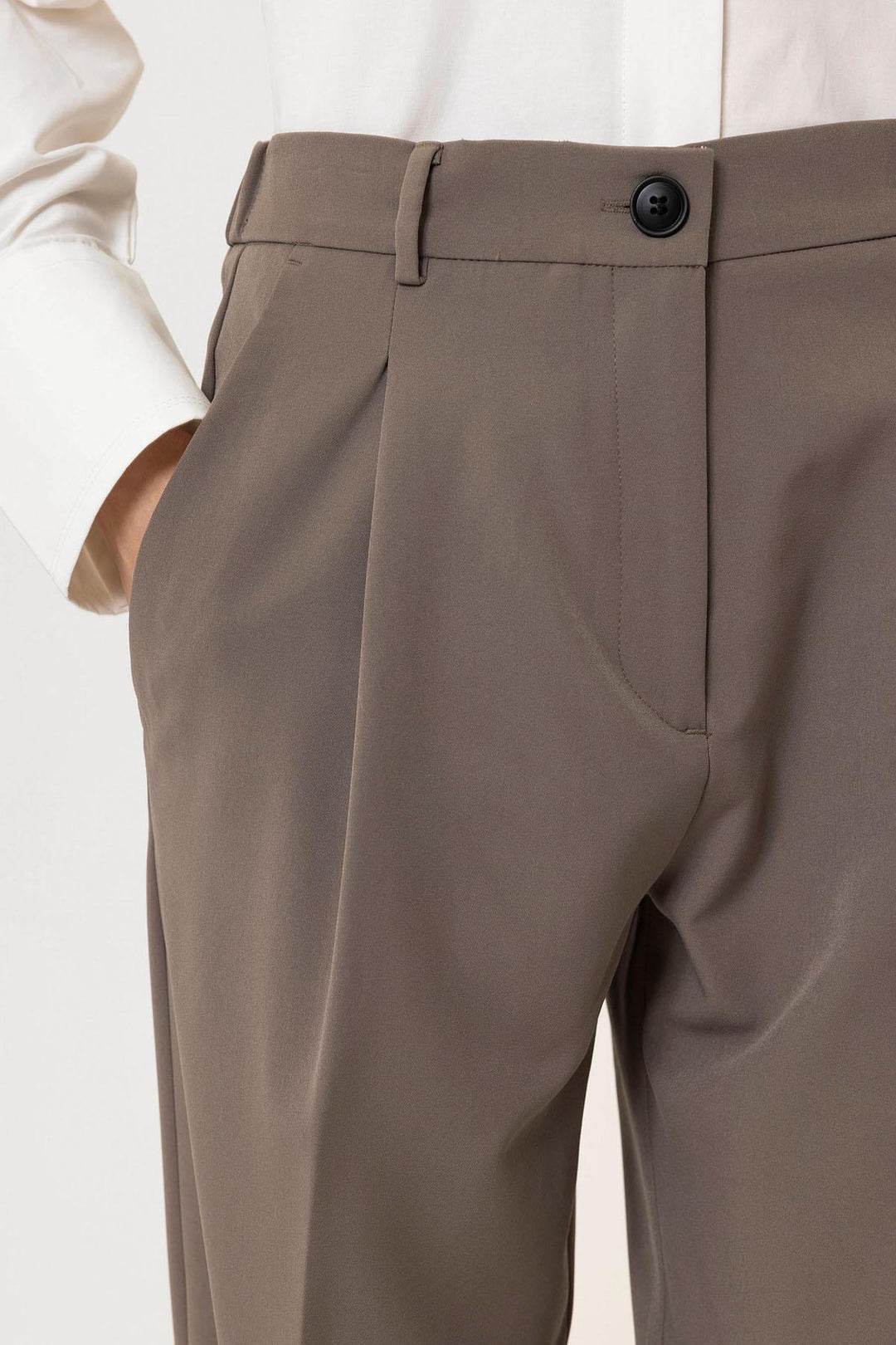 ANT Antioch Vizon Kadın Yüksek Bel Straight Fit Kısa Pantolon - Florence