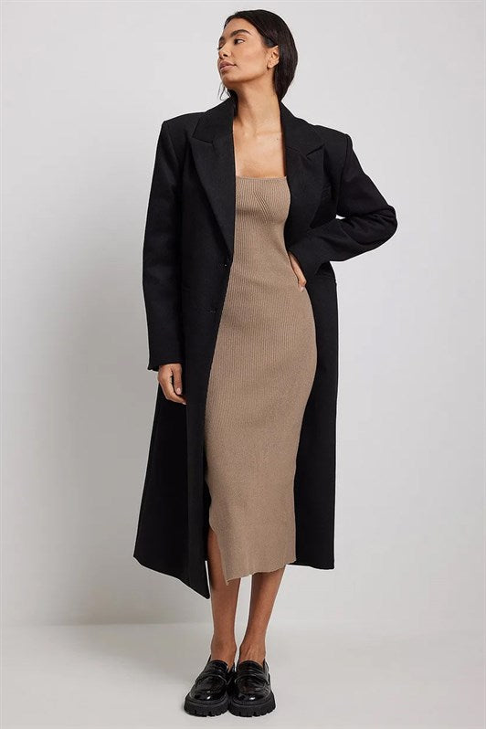 MDX Mink Square Neck Knit Long Dress MG1719 - Medford