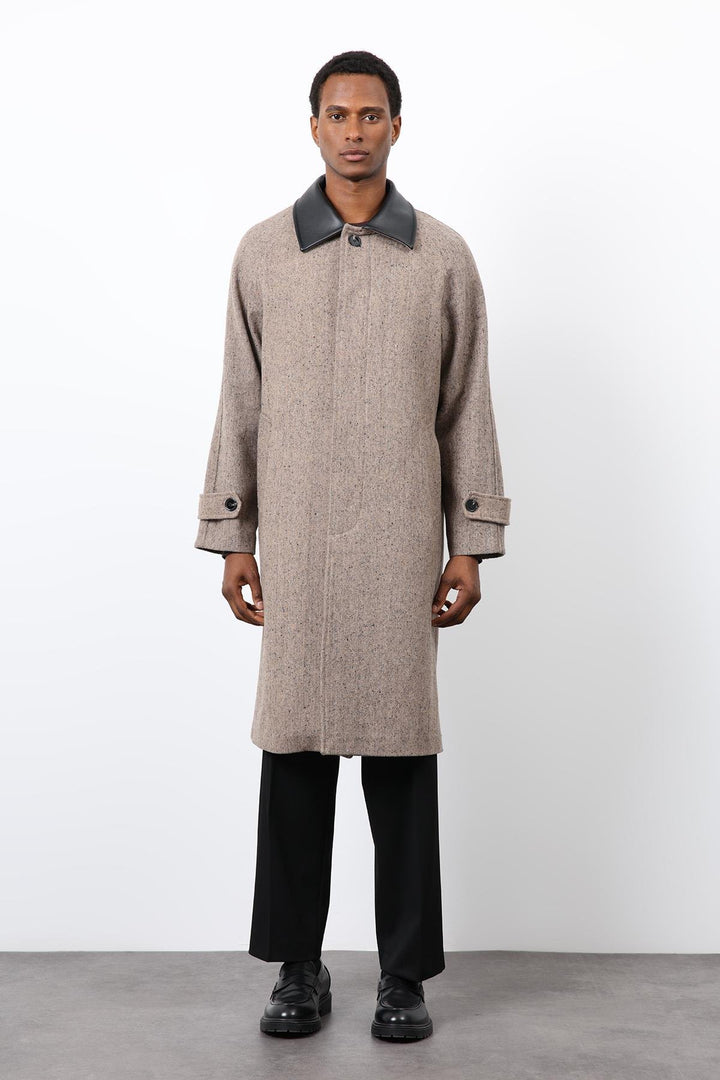 ANT Antioch Mink Contrast Collar Men's Coat - Lodi
