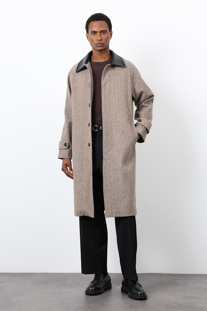ANT Antioch Mink Contrast Collar Men's Coat - Lodi