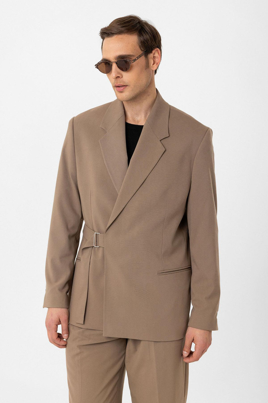 ANT Antioch Mink Belted Relax Fit Men's Blazer Jacket - Umán
