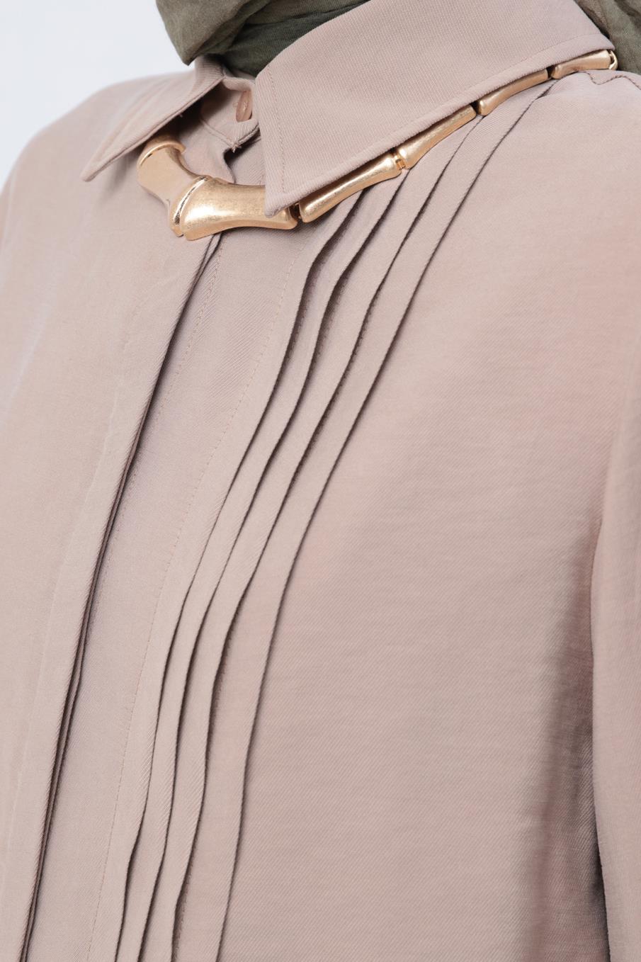 TLD Women Allday Beige Suit with V-neck Slit Modal Pants - Winter Springs