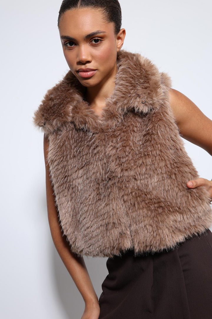 ANT Antioch Mink Plush-Look Vest - Parkland