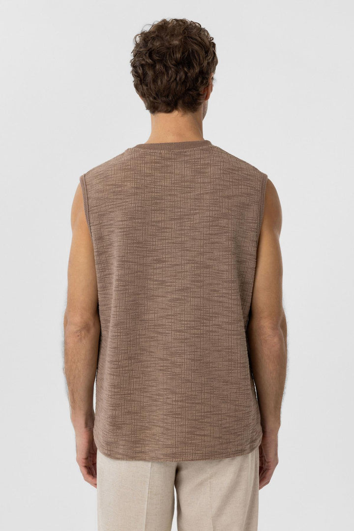 ANT Antioch Vizon Regular Fit Dokulu Erkek Kolsuz T-Shirt - Lleida