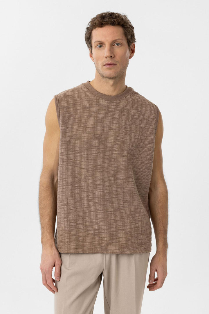 ANT Antioch Vizon Regular Fit Dokulu Erkek Kolsuz T-Shirt - Lleida