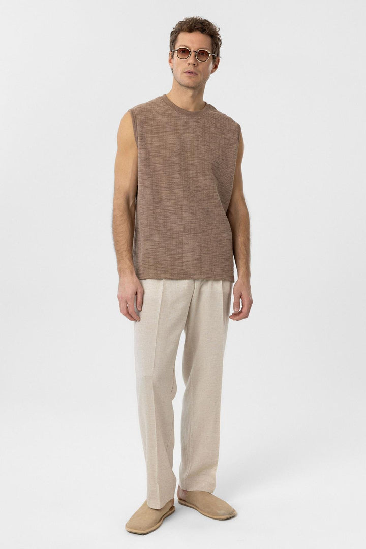 ANT Antioch Vizon Regular Fit Dokulu Erkek Kolsuz T-Shirt - Lleida