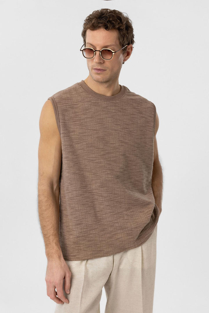 ANT Antioch Vizon Regular Fit Dokulu Erkek Kolsuz T-Shirt - Lleida
