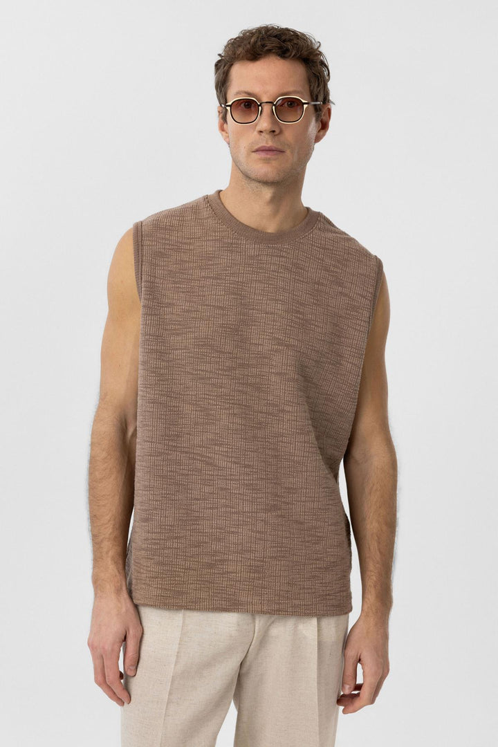 ANT Antioch Vizon Regular Fit Dokulu Erkek Kolsuz T-Shirt - Lleida