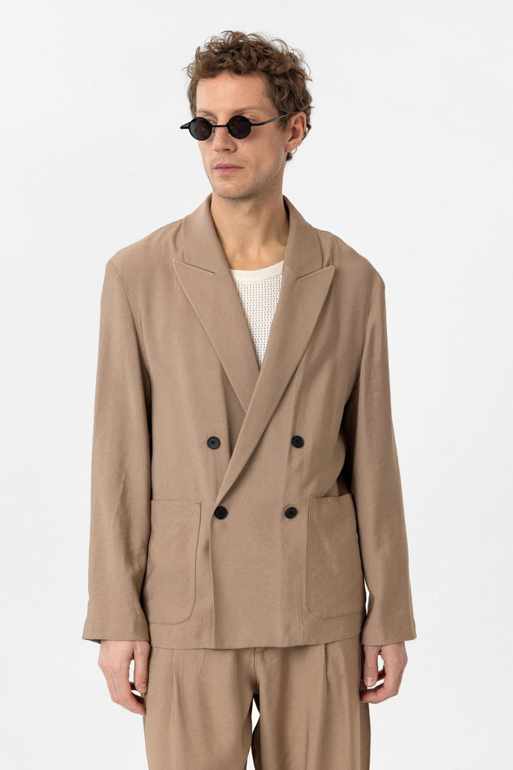 ANT Antioch Mink Relax Fit Diagonal Slim Men's Blazer Jacket - Hengelo